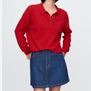 Gap Cashsoft Polo Sweater Sz Small Petite